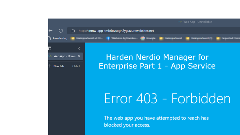 Harden Nerdio Manager for Enterprise Part 1 – App Service