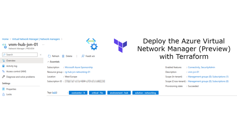 Deploy the Azure Virtual Network Manager (Preview) with Terraform