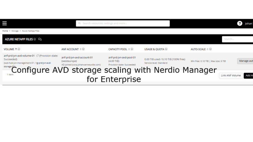 Configure AVD storage scaling with Nerdio Manager for Enterprise