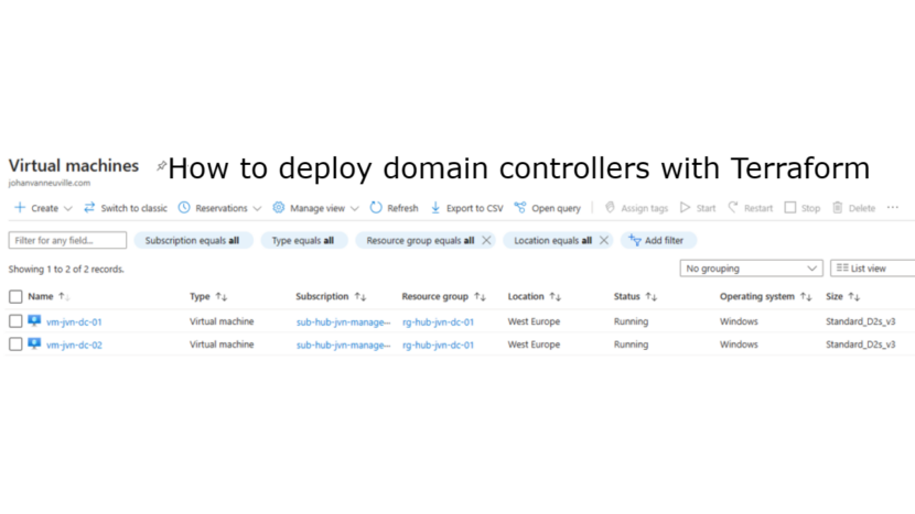 How to deploy domain controllers with Terraform