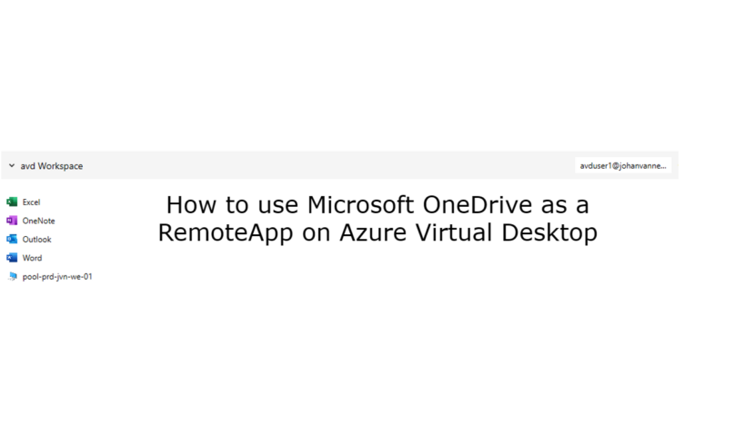 How to use Microsoft OneDrive as a RemoteApp on Azure Virtual Desktop