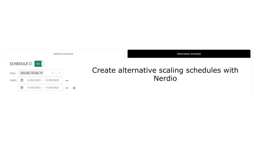 Create alternative scaling schedules with Nerdio