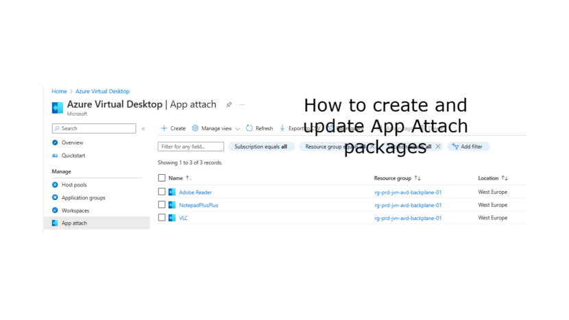 How to create and update App Attach packages