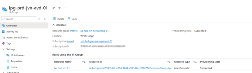 Configure AVD traffic on Azure firewall with IP Groups and Terraform ...
