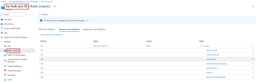 Configure AVD traffic on Azure firewall with IP Groups and Terraform ...