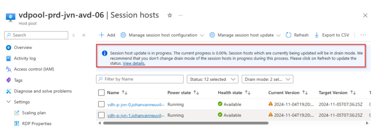 Session host update Part 2: Deploy and update a host pool and session ...